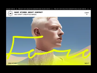 Shop Page creative design fashion minimal modern shop trendy typography ui ux website