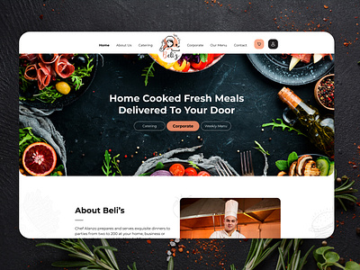 Beli's Catering services design ui ux