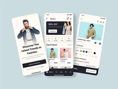 Fashion Store App app app design brand clean design ecommerce fashion shop marketplace minimal mobile mobile app online store product design shop shopping app trendy ui ux wear