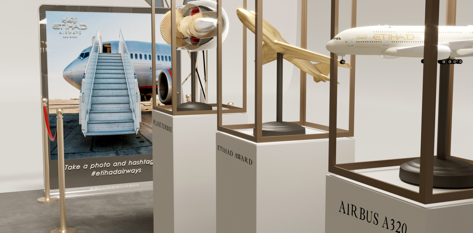 Etihad Airways Booth booth booth design branding interior interior design kiosk popup