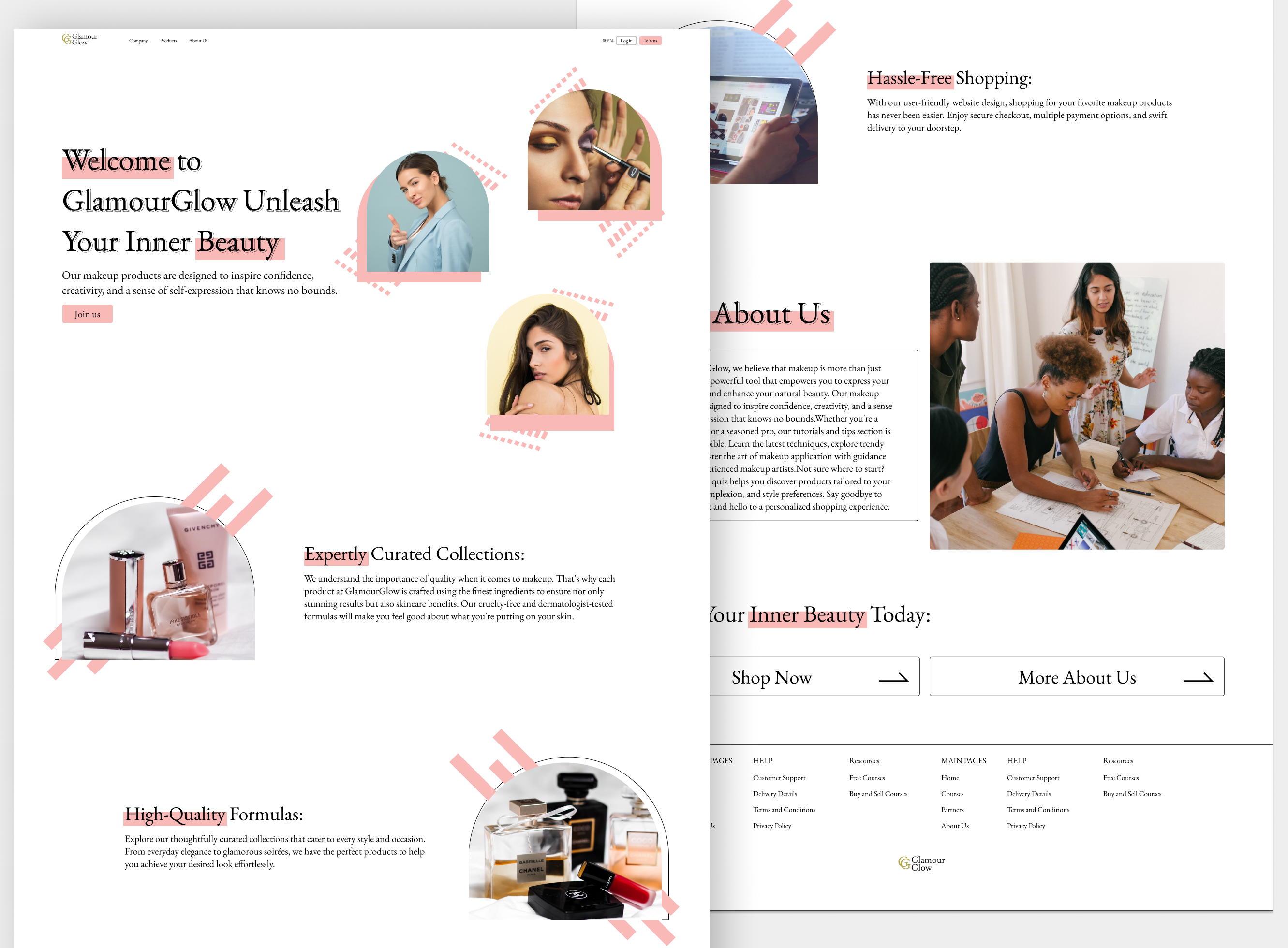 Online makeup store website design design fashion graphic design landing page design makeup online store website design product designer prototyping ui ux webpa webpage design website design wireframes