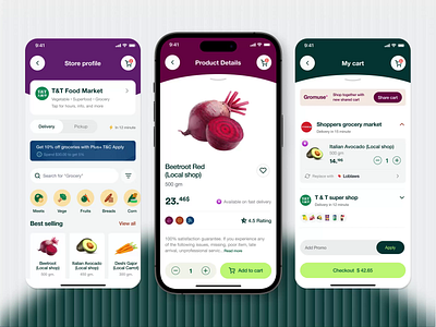 Online Grocery Shopping App - Checkout Experience animation app checkout checkout experience digital shopping e commerce e commerce app ecommerce design food tech groceries grocery grocery app grocery delivery grocery shopping mobile mobile app online online shopping payment processing shopping