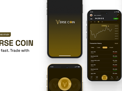 VERSE COIN MOBILE APP case study crypto crypto app mobile app ui ui design web3