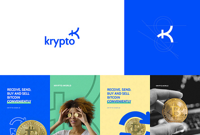 Krypto Brand Identity brand design branding graphic design illustration logo motion graphics