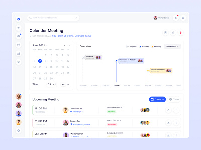 Calendar Dashba b2b product branding calendar admin dashboard calender calender app calender meeting dashboard clean and clear dashboard design management product management project professional dashboard saas schedule management ui upcoming events