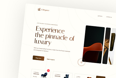 L'elegance Website clean website design figma furniture website luxury modern ui user interface design ux website design