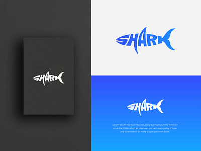 Shark wordmark logo design. app apps logo branding design gradient logo graphic design illustration logo logo design sea shark shark logo sharks ui water