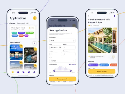 Design of Hotel Booking App animation appui design design tools figma graphic design illustration ui ux