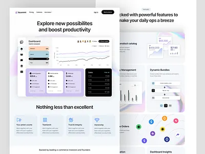 SquareAI startup business webflow - features ai analytics data design finance landing page saas saas landing page saas web design saas web page saas website tech ui web web app web app design web app landing page web application landing page webflow webpage