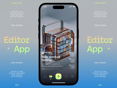 Editor App design mobile mobileapp ui uiapp ux