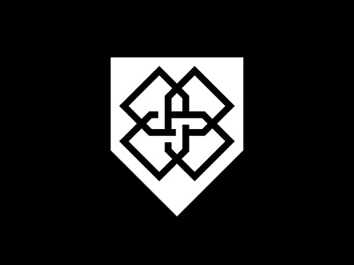 Shield logo branding cross ligature logo logos shield symbol