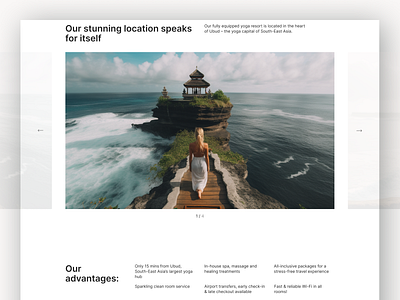 Slider case concept main page ocean retreat sea slider study study case ui design ux design webdesign yoga