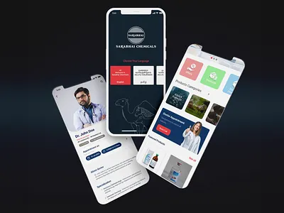 Sarabhai Chemicals UI of animal care app design illustration ui ux