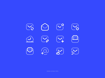 Iconly Animation, Email category! animation chat design email icon icondesign iconly pro iconography iconpack icons iconset mail message motion send ui
