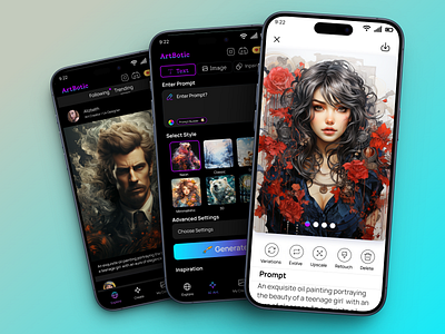 Ai Image Generator ai ai art ai chat ai chat bot ai design ai image generator ai trends app art branding chat ai design graphic design illustration image generator login onboarding ui uiux ux