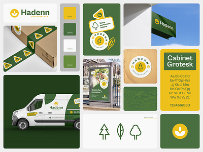 Hadenn Environnement Branding - Landscaper company badge branding design graphic design identity illustration logo vector