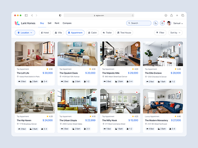 Real Estate Dashboard airbnb appartment buy dashboard home hotel house interface property real estate agency realtor rent sell uiux vila web web design