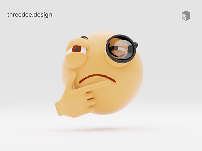 Thinking 3D emoji 3d 3d animation animation blender blender3d cute cycles detective emoji emoticon illustration illustrations kawaii kit library looping resources think thinking ui kit
