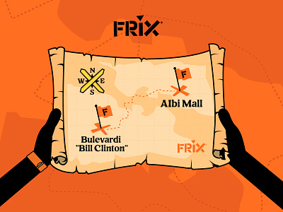 Frix Fritterie - Illustration art branding cool design fries graphic graphic design hands illu illustration location patato pirates vector