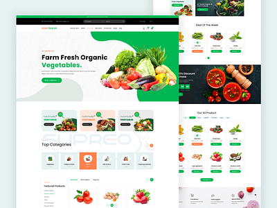 Grocery eCommerce Landing Page Design for Shopify ecommerce ecommerce landing page grocery shopify shopify store website design