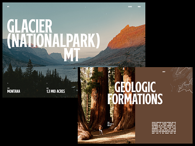 TypoMonday Week N° 38 - 01 country design editorial interaction interface layout minimalistic national outdoor park typo typography webdesign