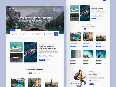 Landing Page Travel ui ux