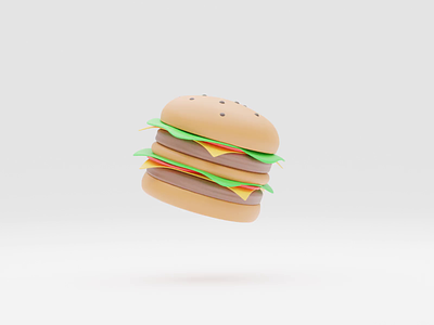 3D Burger 🍔 3d 3d animation animation b3d blender c4d cinema4d cycles design emoji emoticon hamburger illustration illustrations kit library motion graphics render resources set