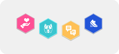 UI - Gamification badges for dog walking app app badge badges component dog sitter dog walking app gamification gaming ui visual design