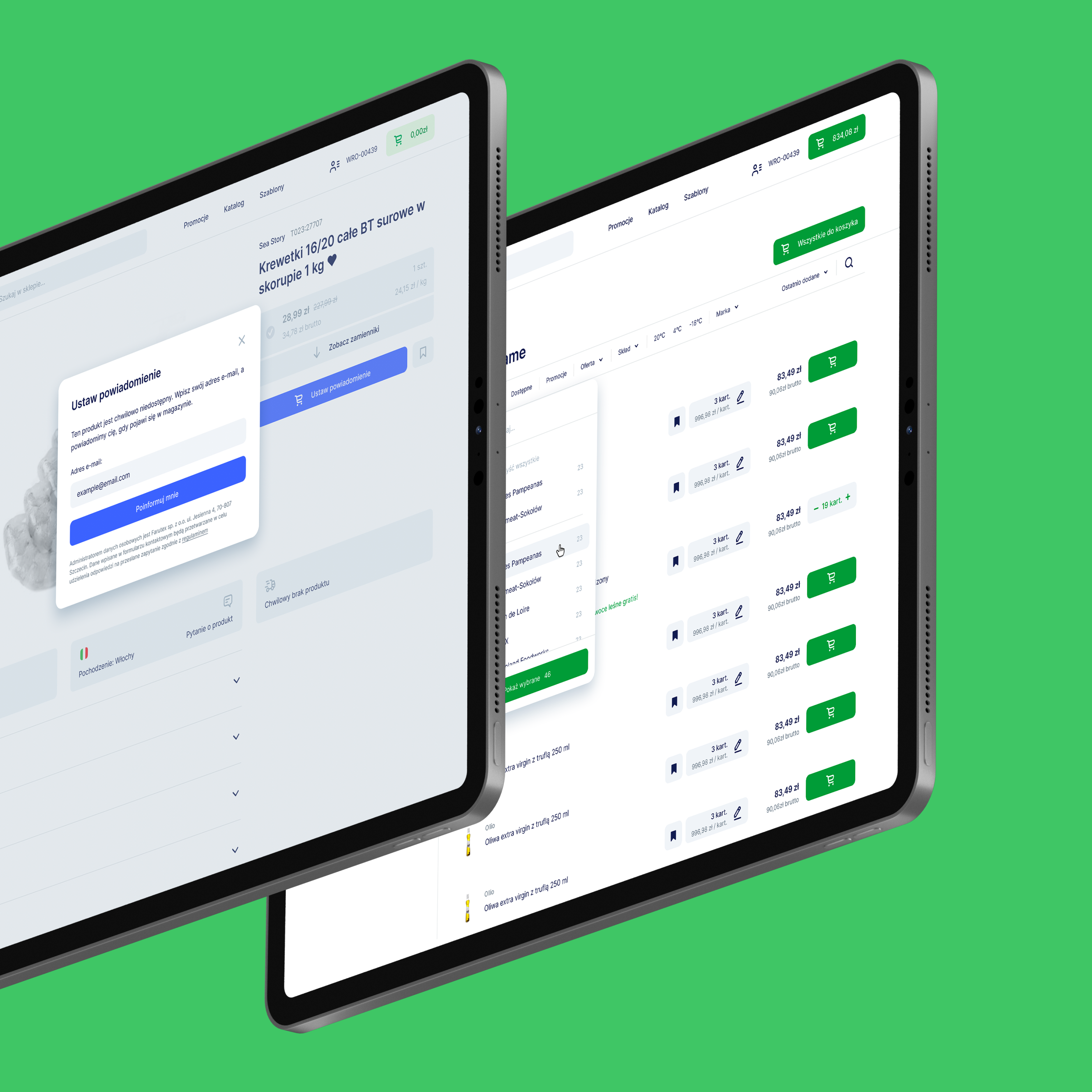 E-Bidfood e-commerce platform app design ecommerce foodservice horeca rwd ui ux