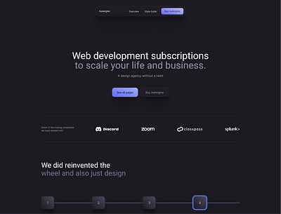 Aubergine – Multipage agency theme agency astro blog darkmode pricing tailwindcss work