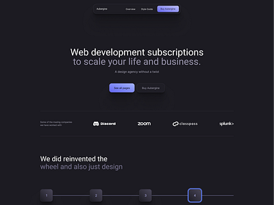 Aubergine – Multipage agency theme agency astro blog darkmode pricing tailwindcss work