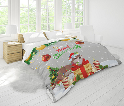 Otter Christmas blanket/pattern design animal art blanket blanketdesign christmas clothing creative custom design fashion giftbox graphic design illustration otter pattern text typoography ui vector winer