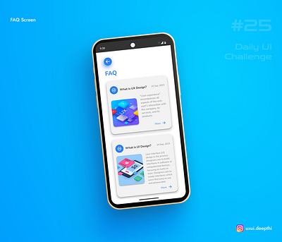 FAQ screen | Daily UI Challenge # 25/90 ui design ux design uxui designer