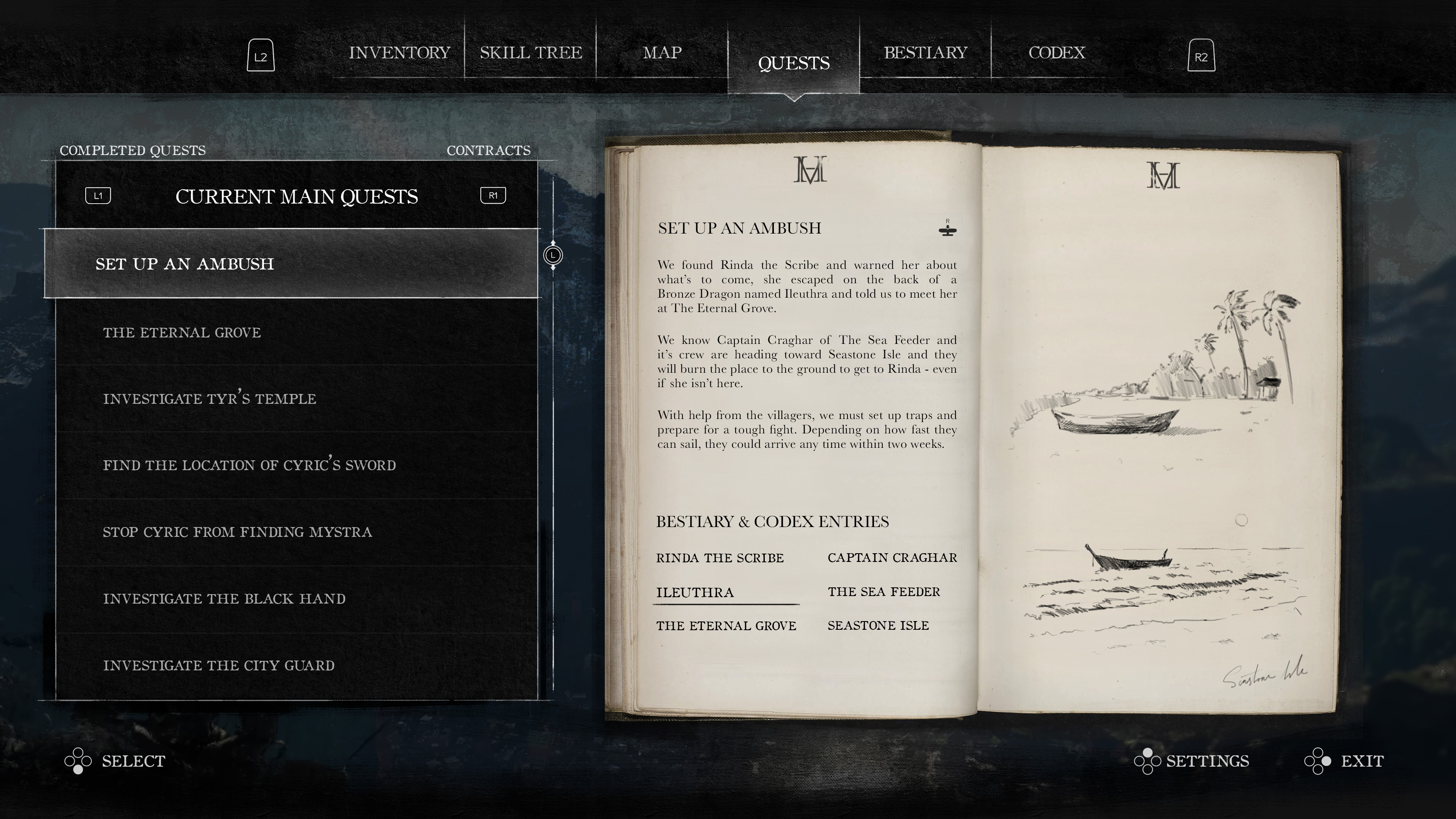 Monster Hunters Quest Menu UX/UI Design branding game game design gaming graphic design illustration layout ui ui design ux ux design