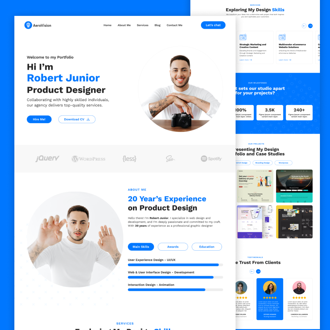 Personal Portfolio Landing Page by Angel Patricio on Dribbble