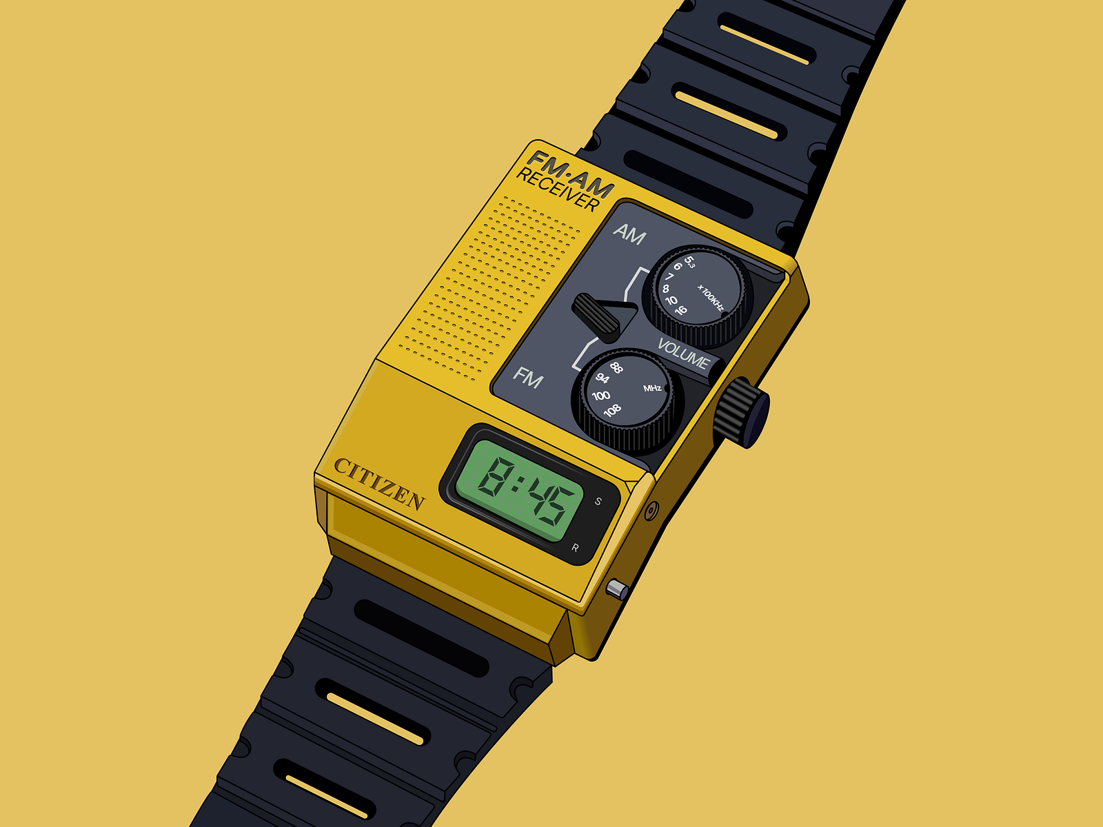CITIZEN D031AM FM RADIO WATCH by Rahul Mahajan on Dribbble