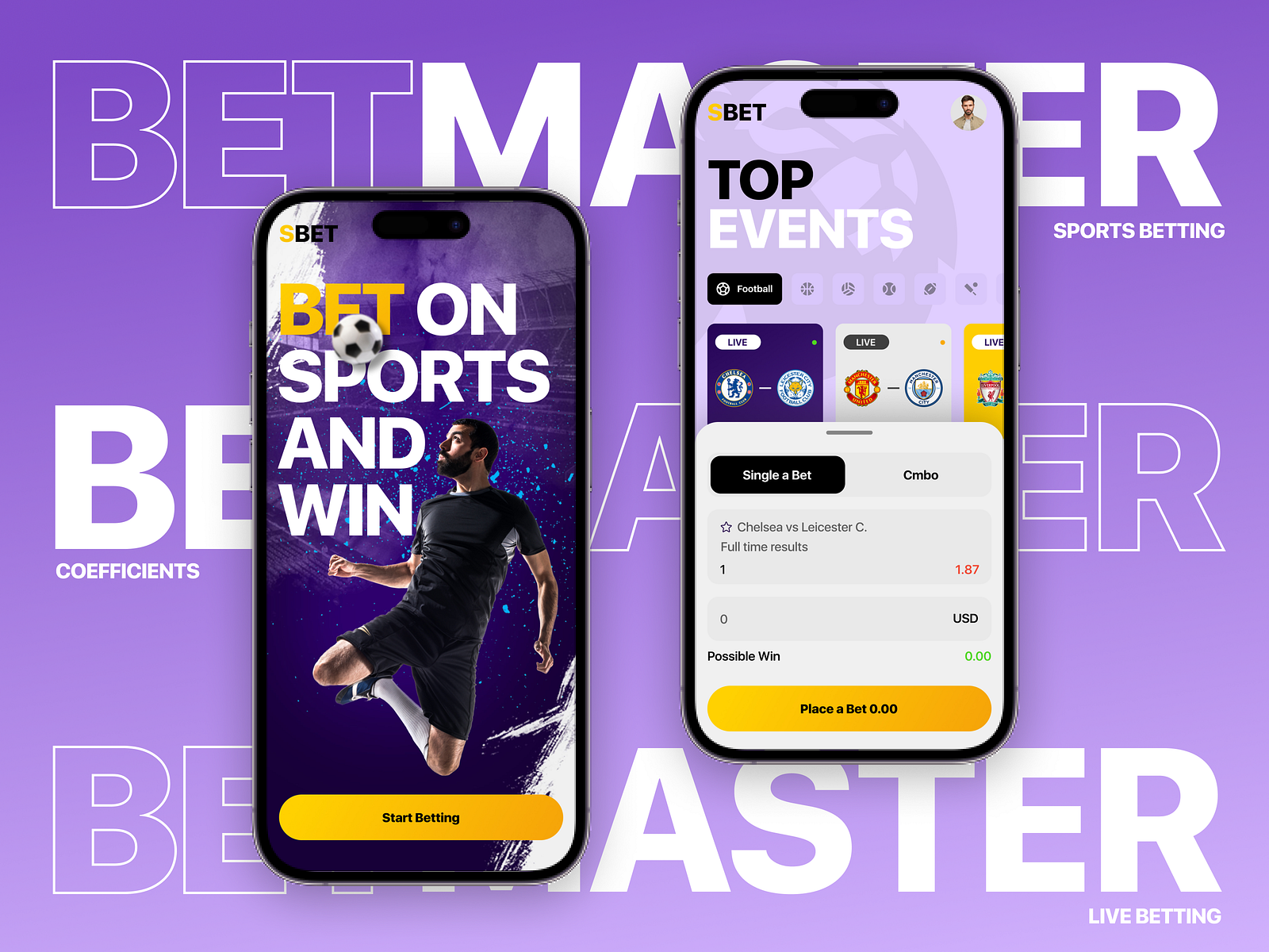 SportBet | Betting App by Azumi Kim on Dribbble