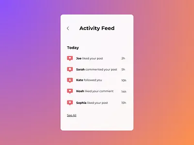 Daily UI 047 – Activity Feed activity feed dailyui dailyui047 dailyuichallenge design graphic design ui