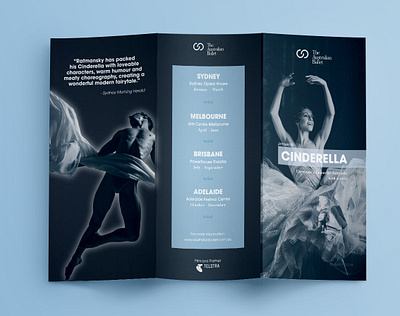 The Australian Ballet, Presents Cinderella - Mock Brochure branding design graphic design print