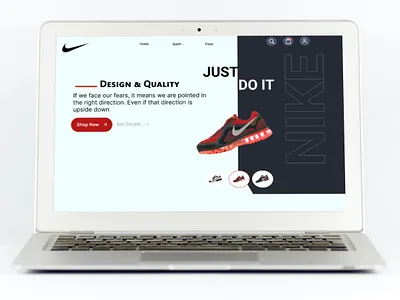 Landing Page Nike Store ui
