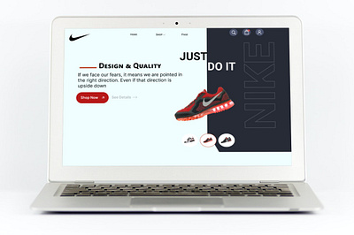Landing Page Nike Store ui