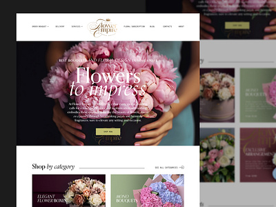 Flower Empire WEB branding florist flowers graphic design online store premium flowers singapore ui web design