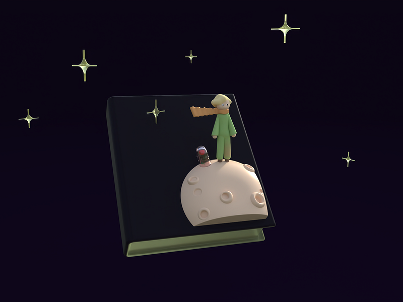 The Little Prince 3d book cover illustration the little prince womp