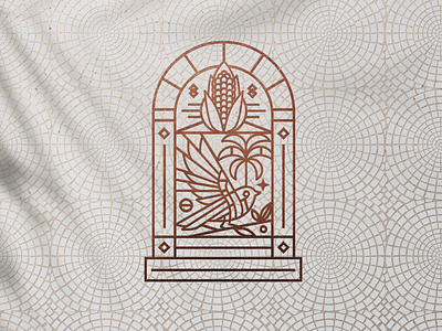 Palenque bird branding graphic design logo mexican palenque restaurant taqueria tiles