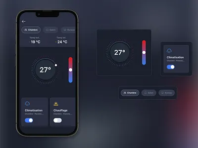 Thermostat Board mockup ui ux