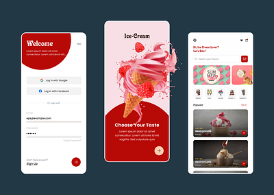 An Ice Cream App app ekta ekta sutariya es ice cream ice cream app ice cream mobile app mobile app real time ui user interface