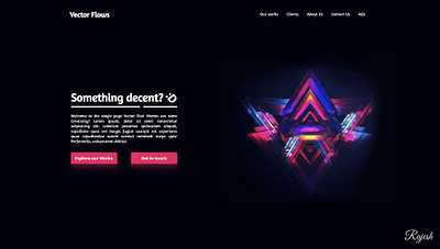 VectorFlows, a single-page website graphic design ui web design website