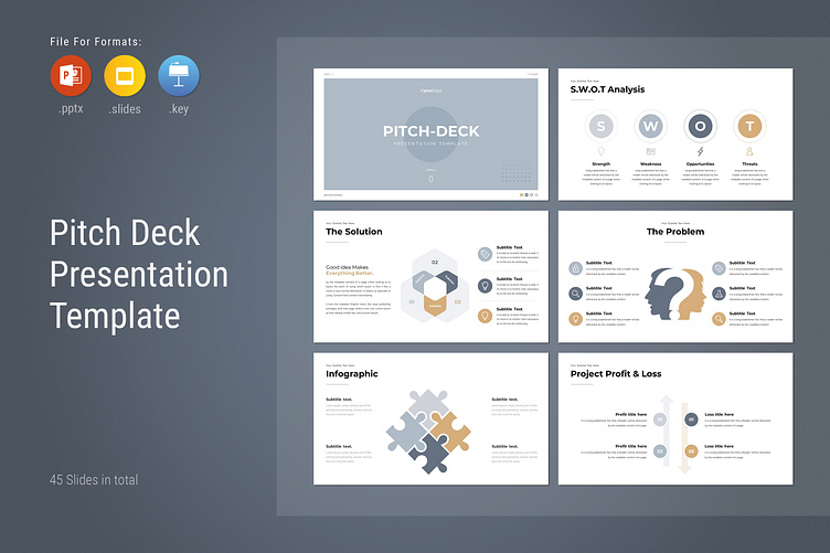 Pitch Deck Presentation Template by Creative Slides on Dribbble