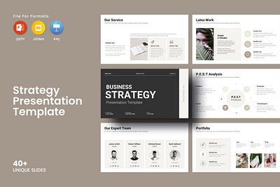 Business Strategy Presentation branding graphic design template