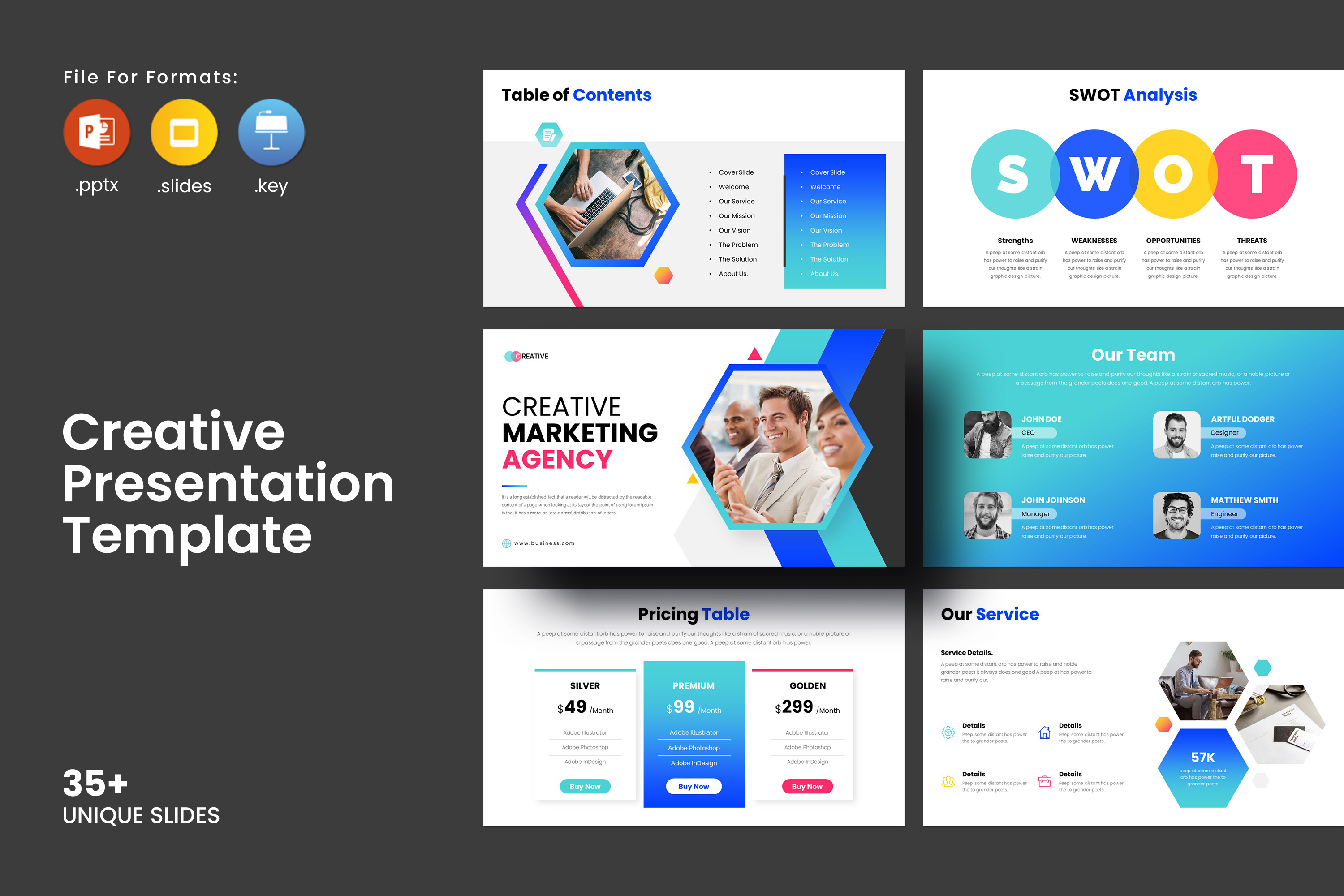 Marketing Agency Presentation branding graphic design template